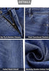 Indigo Skyblue Mid-Waisted Stretchable Straight Leg Denim Jeans