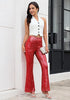 Women's High Shine Wide Leg Trousers Glitter Sequin Evening Pants Clubwear High Waist Glam