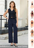 Women's High Waisted Wide Leg Soft Twill Pants Relaxed Fit Patch Pocket Trousers