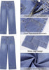 Lookbook Store  Women's All Season High Rise Wide Leg Jeans with Four Pockets Multi Occasion Wear