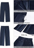 Women's High Waisted Wide Leg Soft Twill Pants Relaxed Fit Patch Pocket Trousers