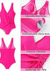 Women One Piece Swimsuit V Neck Wrap Design Side Drawstring Ruched Sleeveless Tank Swimwear