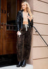 Women's Leopard Print Wide Leg Pants with Drawstring Elastic Waist Casual Loose Trousers for Summer Lounge & Vacation