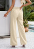 Cannoli Cream Women's Stretch Business Casual High Waisted Work Office Wide Leg Trouser Pants