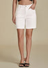 Cream White Women's Relaxed Fit Skort Straight Mega Stretch Shorts