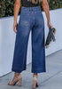 Women's High Waisted Wide Leg Cropped Denim Jeans Fashion Casual Jeans