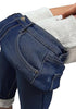 Timeless Blue Women's Denim High Waisted Skinny Stretch Fleece-Lined Thermal Leggings