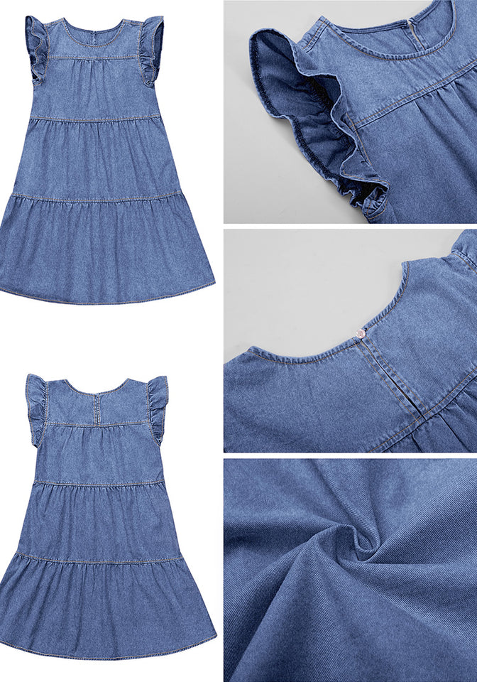 Casual Loose Fitting Denim Dress – Cotton and Lace Fashion Boutique