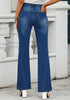 Classic Blue Women's Brief High Waisted Flex Breathable Straight Leg Denim Pant
