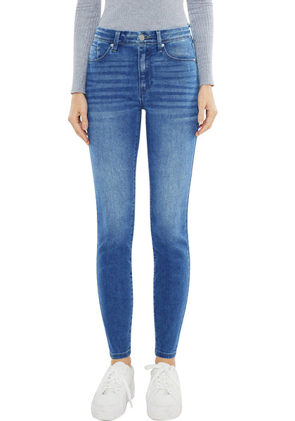 Classic Blue Women's Classic Stretch Pants Trouser Skinny High Waist Denim Jean