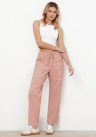 Misty Rose Women's Relaxed Fit Drawstring Regular Full Length Hiking Casual Baggy Pant