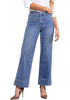 Lookbook Store  Women's All Season High Rise Wide Leg Jeans with Four Pockets Multi Occasion Wear