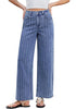 High Waisted Striped Wide Leg Jeans for Women Vintage Denim Loose Fit Casual Pants