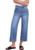 Women's High Waisted Multi Button Wide Leg Denim Jeans Casual Relaxed Daily Wear Functional Pockets