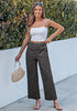 Women's Comfy High Waist Wide Leg Tailored Relaxed Fit Daily Wear Pants