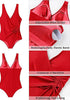 Women One Piece Swimsuit V Neck Wrap Design Side Drawstring Ruched Sleeveless Tank Swimwear
