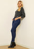 Women's High Waisted Fleece Lined Skinny Jeans Warm Stretch Denim Pants