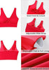 Women's Cropped Tankini Top Bow Knot Cut out Ruched Bikini