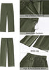 Women's High Waisted Wide Leg Soft Twill Pants Relaxed Fit Patch Pocket Trousers