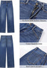 Timeless Blue Women's High Waisted Wide Leg Jeans with Comfort Stretch and Functional Pockets