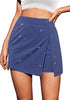 Galaxy Blue Women's Skirts Glitter High Waisted Mini Stretchy Sparkly