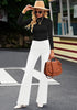 White Mid-Waisted Stretchable Straight Leg Denim Jeans