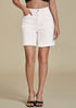Cream White Women's Relaxed Fit Skort Straight Mega Stretch Shorts