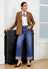 Classic Blue Women's Fashionable High Waisted Wide Leg Jeans Casual Jeans Versatile for Commuting