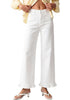 GRAPENT Women's High Waisted Ruffle Hem Wide Leg Jeans | Stretch Denim, 27.5
