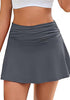 LookbookStore womens High Waist Ruched Swim Skirt Tankini Bottom Bathing Suit Skort for Beach Vacation