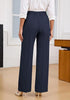 GRAPENT Women's High Waisted Wide Leg Work Pants | Elastic Back Waist, Front Pleated, Business Casual Office Outfits