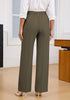 GRAPENT Women's High Waisted Wide Leg Work Pants | Elastic Back Waist, Front Pleated, Business Casual Office Outfits