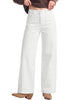 GRAPENT Women's High Waisted Wide Leg Baggy Jeans | Stretchy Denim, Adjustable Cinched Waist, 30