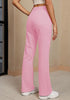 Orchid Pink Mid-Waisted Stretchable Straight Leg Denim Jeans