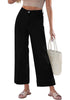 Women's High Waisted Wide Leg Cropped Denim Pants Rolled Cuff Casual Daily Wear Versatile Styling