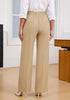 GRAPENT Women's High Waisted Wide Leg Work Pants | Elastic Back Waist, Front Pleated, Business Casual Office Outfits