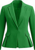 GreenGreen Women's  Peplum Suit Jacket Blazer, Tailored Fitted Long Sleeve with Built-in Shoulder Pads, Dressy Casual for Office, Business & Everyday Wear