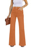 Burnt Orange Mid-Waisted Stretchable Straight Leg Denim Jeans