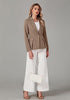 Sepia Tint Women's  Peplum Suit Jacket Blazer, Tailored Fitted Long Sleeve with Built-in Shoulder Pads, Dressy Casual for Office, Business & Everyday Wear