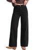 GRAPENT Women's High Waisted Wide Leg Baggy Jeans | Stretchy Denim, Adjustable Cinched Waist, 30