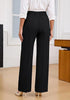 GRAPENT Women's High Waisted Wide Leg Work Pants | Elastic Back Waist, Front Pleated, Business Casual Office Outfits