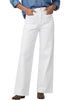 GRAPENT Women's High Waisted Wide Leg Jeans | Soft Stretch Denim, Patch Pocket, 29.5