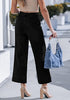 Women's High Waisted Wide Leg Cropped Denim Pants Rolled Cuff Casual Daily Wear Versatile Styling
