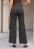High Waisted Striped Wide Leg Jeans for Women Vintage Denim Loose Fit Casual Pants