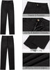 Washed Black High Waist Denim Pants Straight Leg Comfort Stretch Jeans Full Length Jeans with Pockets Casual