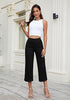 Always Black Women's Denim Capri Elastic Waist High Waist Pant Pocket