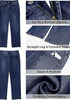 Dark Blue Women's High Waist Jean Regular Fit Slight Stretch Straight Leg Ankle Length Pants