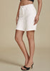 Cream White Women's Relaxed Fit Skort Straight Mega Stretch Shorts