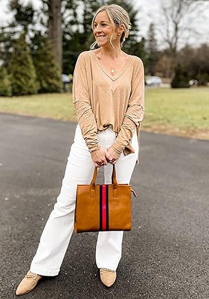 White Mid-Waisted Stretchable Straight Leg Denim Jeans