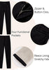 Women's High Waisted Black Skinny Fleece Lined Denim Jeans